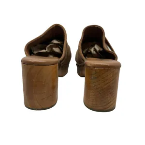 Free People Calabasas‎ Clog Brown Suede Wood Heel Tan Size 41 US 10 thumbnail 10
