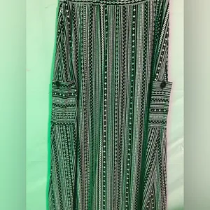 Striped Black and White Maxi Skirt thumbnail 7