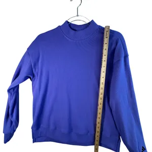 Adidas Ribbed Mock Neck Sweatshirt Purple Rib Knit‎ Pullover Small IM5555 Sporty thumbnail 6