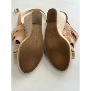 Sam Edelman Tan Suede Espadrille‎ Wedge Sandals Bow Ankle Strap Women Size 6.5M thumbnail 2