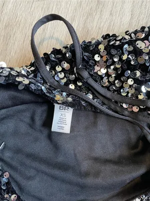 bp Black Sequin Mini Dress with Silver Accents thumbnail 2