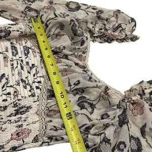 Free People Brunch Date Bodysuit Sheer Floral Coquette Milk Maid Feminine S thumbnail 10