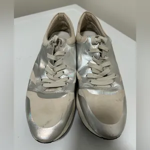 Free People Kick It Silver Metallic Sneaker Size 8.5 - 9 US 39 EU thumbnail 3