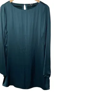 Madewell Satin Shift Mini Dress in‎ Smokey Spruce Size Medium thumbnail 4