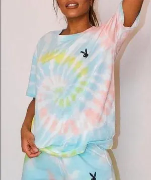 playboy x missguided tie dye tee thumbnail 6