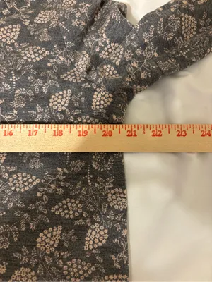 Lauren Conrad L Floral Lace Trim Tie Back Long Sleeve Top thumbnail 3