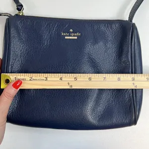 Kate Spade Lombard Street Cayli Crossbody Bag Navy Pebbled‎ Leather Purse READ thumbnail 16