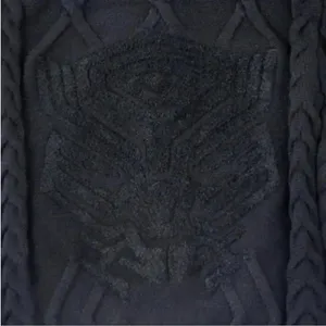 Disney Parks x Marvel Avengers Black Panther‎ Cable Knit Sweater | Size S thumbnail 4