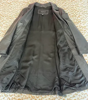 Marc New York By Andrew Marc Leather Trench Coat 100% Leather Women's Size:M PM thumbnail 7