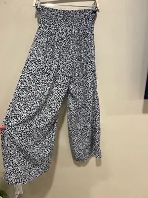 Wide leg floral pants Gray Size M thumbnail 9