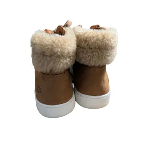 UGG Shearling Trim Cozy Comfort Winter Size Zip Chestnut Suede Fleece Cuff Sz 9 thumbnail 3