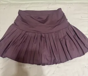 Gold Hinge Pleated Tennis Plum Skirt thumbnail 1