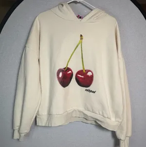 Edikted Mon Cheri Hoodie Cream Size M thumbnail 1