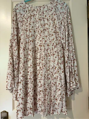 Altar’d State Flowy Brown Floral Boho Mini Dress Size S thumbnail 2