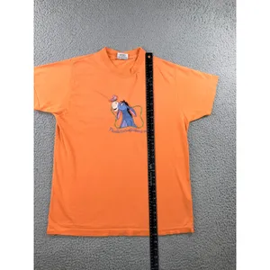 VTG Pooh T-Shirt‎ Women L Orange Eeyore Embroidered Boxy Retro Soft Girl Kidcore thumbnail 10