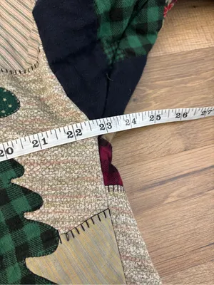 Vintage Jacket Grannycore Quilt Grandma Applique Mountain Boho Bears Country thumbnail 4