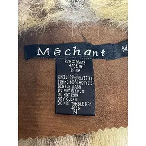 Loft Y2K Mechant Vegan Fur Suede Coat Brown Short Length Mob Wife Penny Lane M thumbnail 4