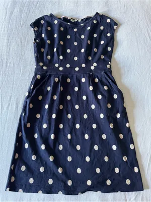 Boden Florrie Jersey Dress Navy Polka Dots - 10P thumbnail 5