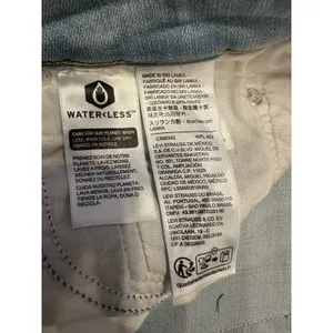 Levi’s 726 Flare Jeans Women's Size 29x30(actual 29) Light Blue Raw Hem Stretch thumbnail 4