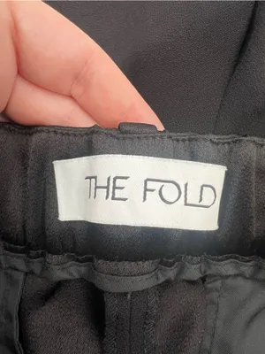 The‎ Fold London Clever Crepe Adelaide Wide Leg Trousers Black US 10 thumbnail 8