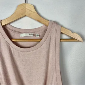 Artizia Wilfred Free Light Pink Daley Twist Front‎ Tank Top M thumbnail 4
