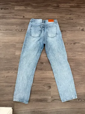 Princess Polly High Rise Distressed Straight Leg Jeans Light Wash Size 4 thumbnail 3