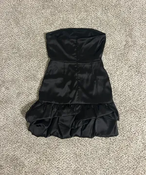 Strapless black Mini Dress thumbnail 2
