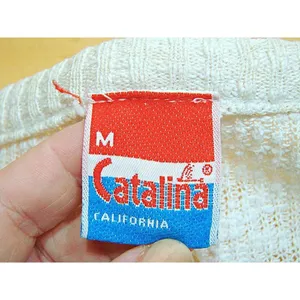 Vintage Catalina Unisex White Pastel Stripes Y2k Oversized Pullover Sweater Sz M thumbnail 3