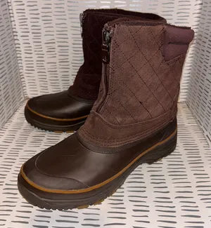 Bass Cordova Women‎ Brown Quilted Suede Waterproof Winter Duck Boots Size 7 thumbnail 1