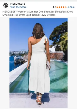 One-Shoulder Sleeveless Amazon Dress thumbnail 2