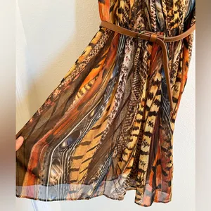 Calvin Klein Mixed Animal Print Belted Dress 2P thumbnail 5