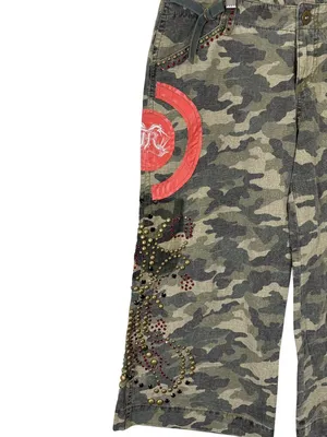 Vintage True Rebel Y2k Low Rise Embellished Cargo Shorts Size Large thumbnail 8