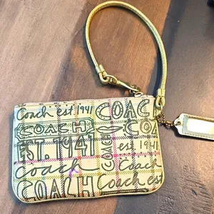 Coach Poppy Graffitti 1941 Tattersall Wristlet thumbnail 1