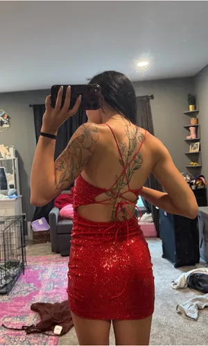 Windsor Dress Mini Red Glitter thumbnail 2