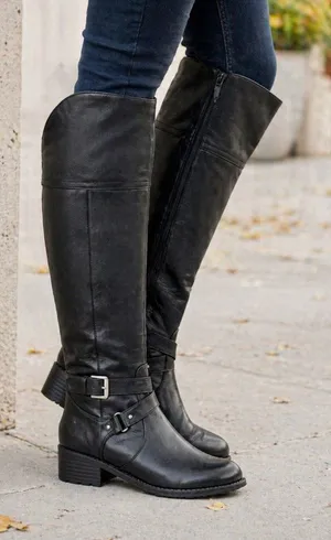 NIB - St. John’s Bay Black Riding Boots | Tall Classic Everyday Boots | Size 8.5 thumbnail 1