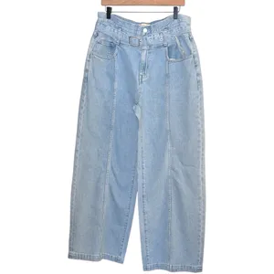 Madewell Belted‎ Baggy Jeans Light Wash High Rise Wide Leg NWT 31 thumbnail 2