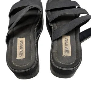 STEVE MADDEN Calvina Black Three Straps Platform Sandal thumbnail 2