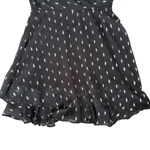 Lily Rose Black Silver‎ Metallic Leaf Print Smocked Bodice Mini Dress Women's M thumbnail 2