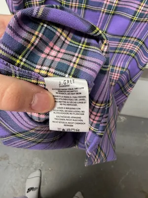 Brandy Melville Dress Mini Plaid Purple thumbnail 6