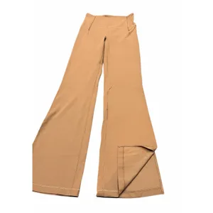 Lululemon Groove Split Hem Flare Mid‎ Rise Pants Women 6 Lt Brown Nulu LW5ENGS thumbnail 6