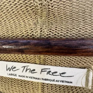 We The Free Oversized Tan/Khaki Tunic Textured Sweater Size Large‎ thumbnail 6