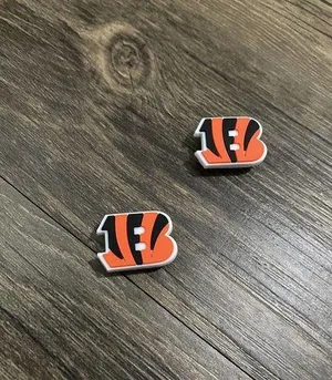 Cincinnati Bengals Football Team Charm For Crocs Shoe Charms - 2 Pieces thumbnail 1