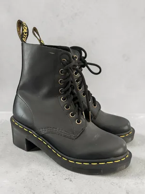 Dr. Martens CLEMENCY WOMEN'S SMOOTH LEATHER HEELED LACE UP BOOTS thumbnail 2