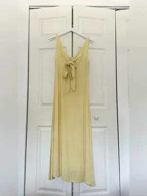 NWT Petal & Pup Archer Sleeveless Fit & Flare Midi Dress Butter Yellow Small thumbnail 4