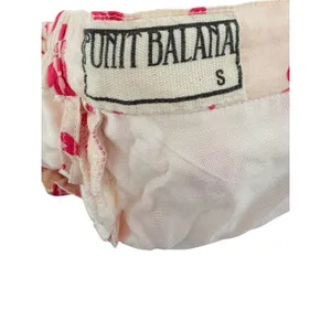 Punit Balana Ivory Pink‎ Booti Print Wide Leg Silk Pants Scallop Hem Size S thumbnail 5