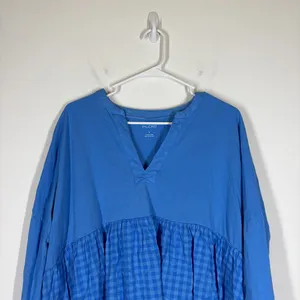 NWT Anthropologie Pilcro Babydoll Gingham Top Size Small thumbnail 6