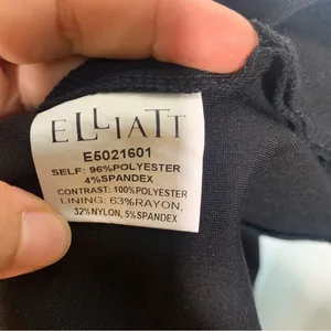 Elliatt black strapless satin candid midi dress XS party cocktail‎ wedding guest thumbnail 6