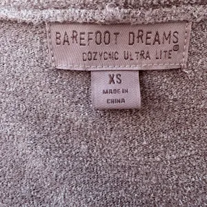 Barefoot Dreams‎ Santa Monica Long Cardigan CozyChic Ultra Lite Sz XS Mauve thumbnail 7