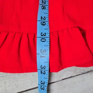 Princess Polly Agnetha‎ Mini Dress Red Long Sleeve Wrap Ruffle Flounce Women's 8 thumbnail 9
