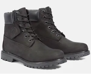 Timberland Premium 6 Inch Waterproof‎ Boots Black Nubuck Leather Women 6 thumbnail 1